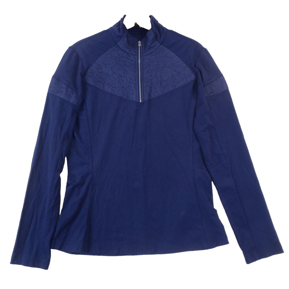 Spyder 1/4 Zip Pullover Shirt Womens 10‎ Blue Long Sleeve Stretch Training Gym